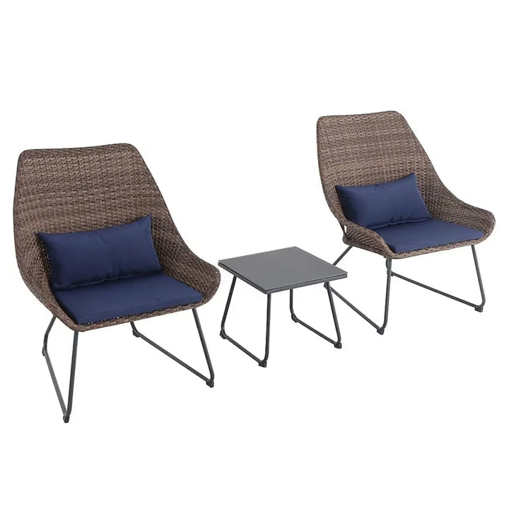 Dorothea Outdoor Rattan Wicker 3-Piece Patio Set