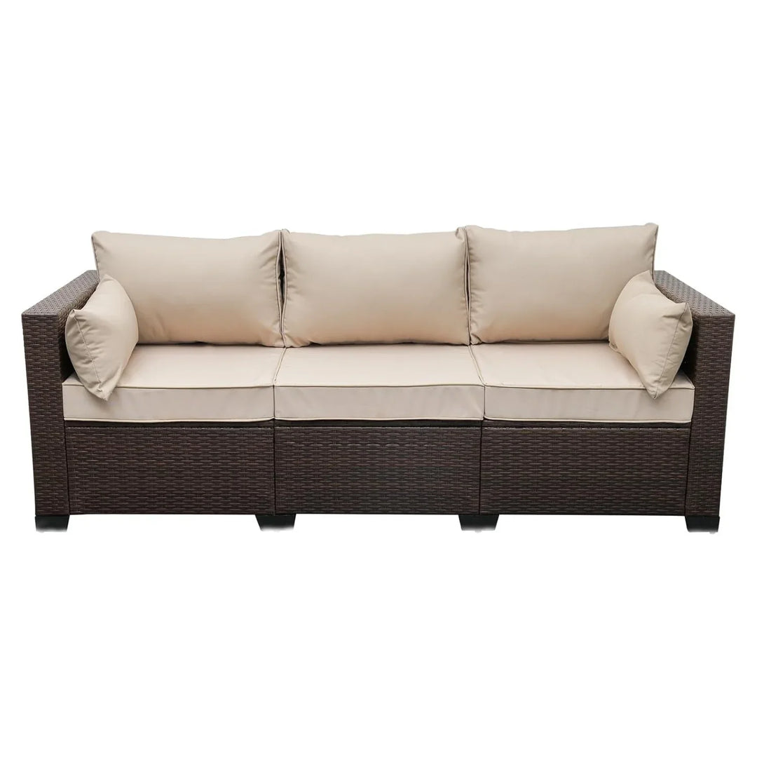 Sophia 3-Seater Outdoor Rattan Wicker Patio Sofa