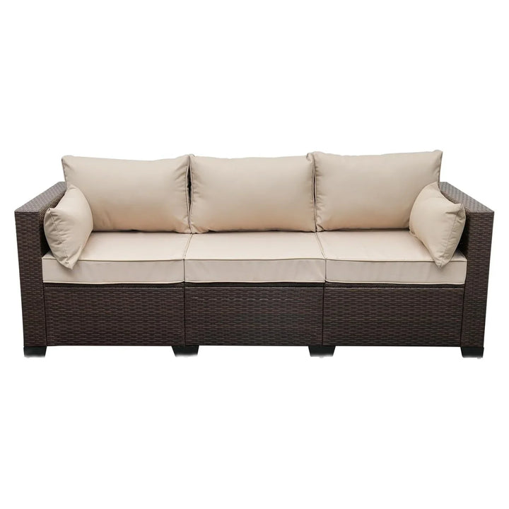 Sophia 3-Seater Outdoor Rattan Wicker Patio Sofa