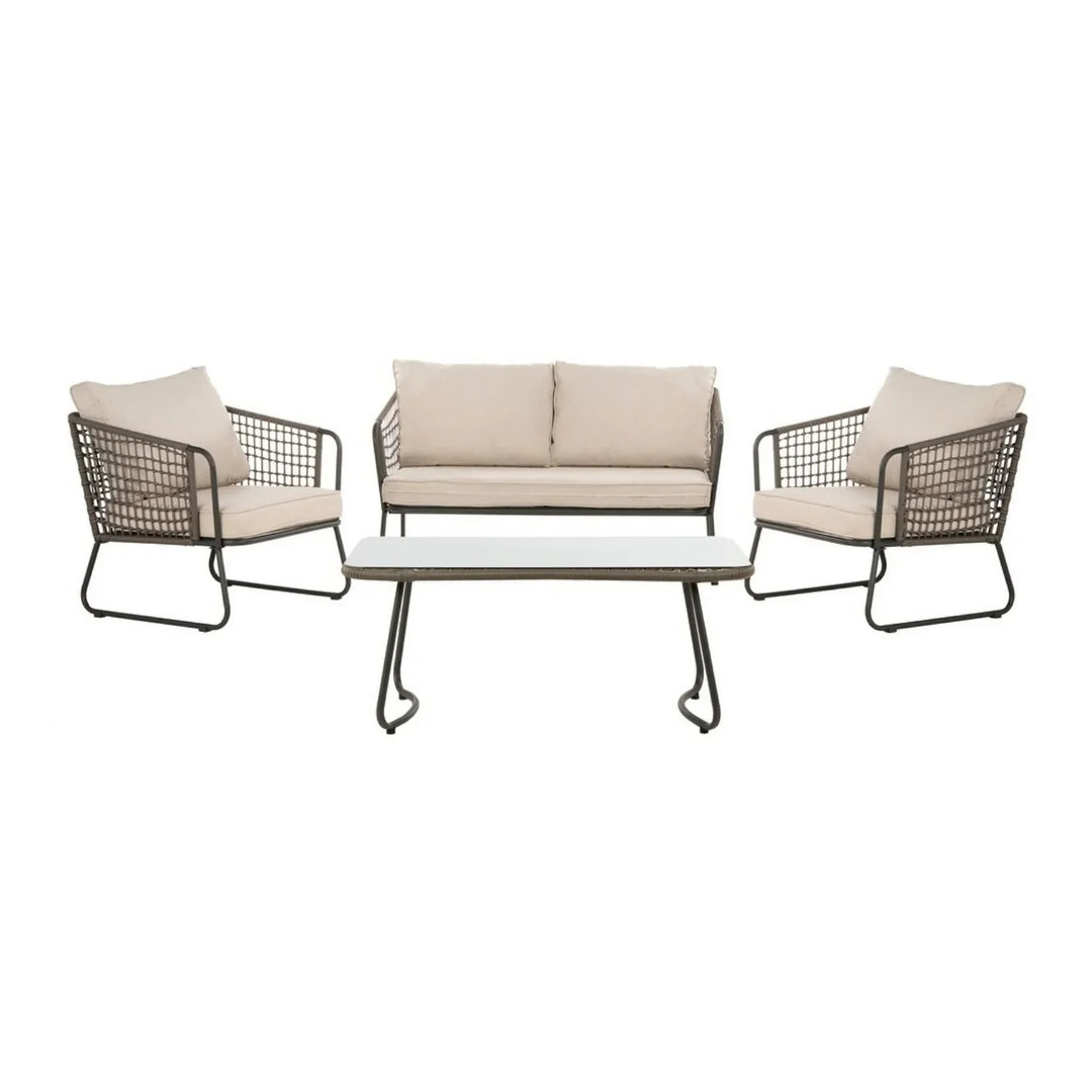Clementine 4 Piece Outdoor All-Weather Rope Sofa Set