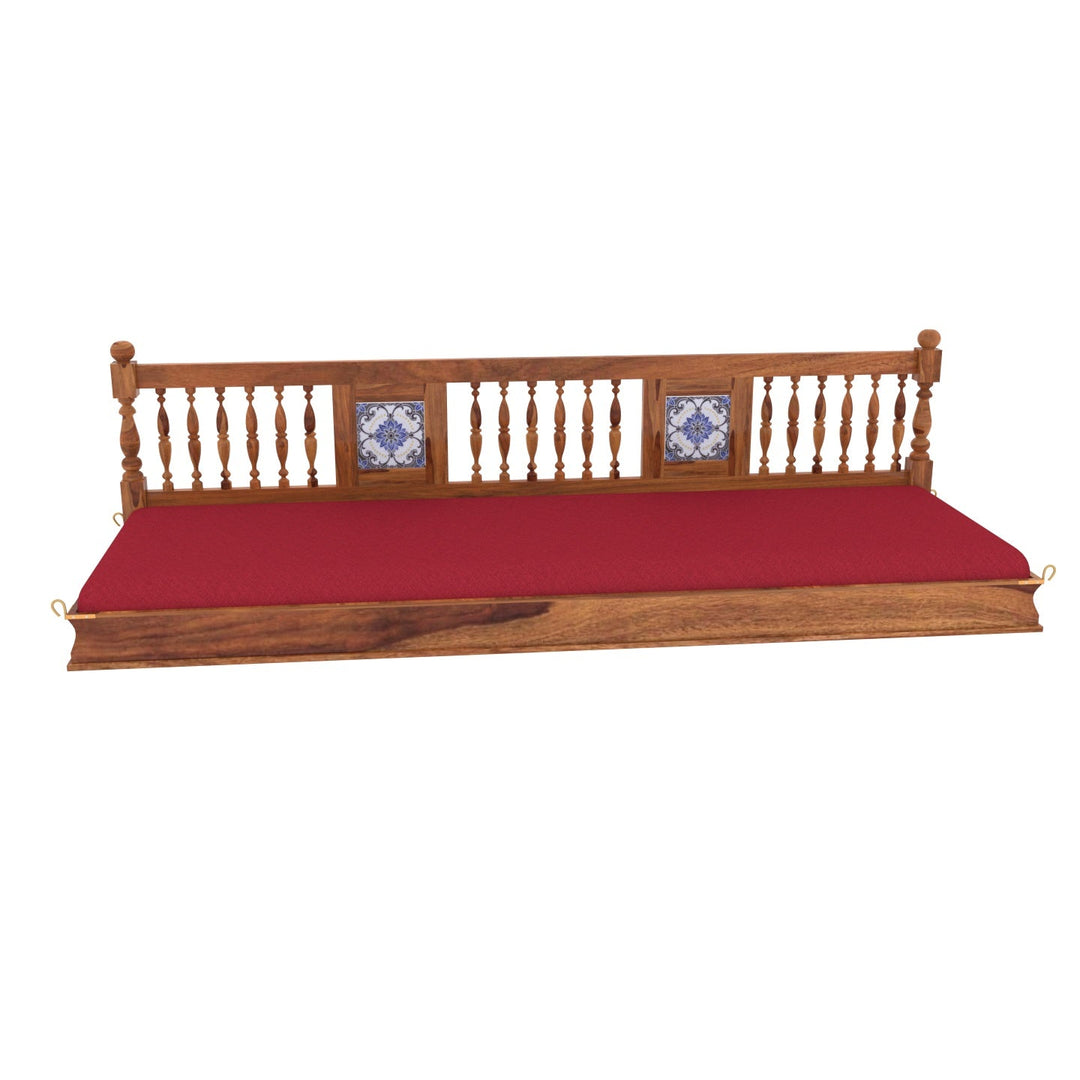 Aisha Classic Flower Tiled Modern Wooden Swing for Home