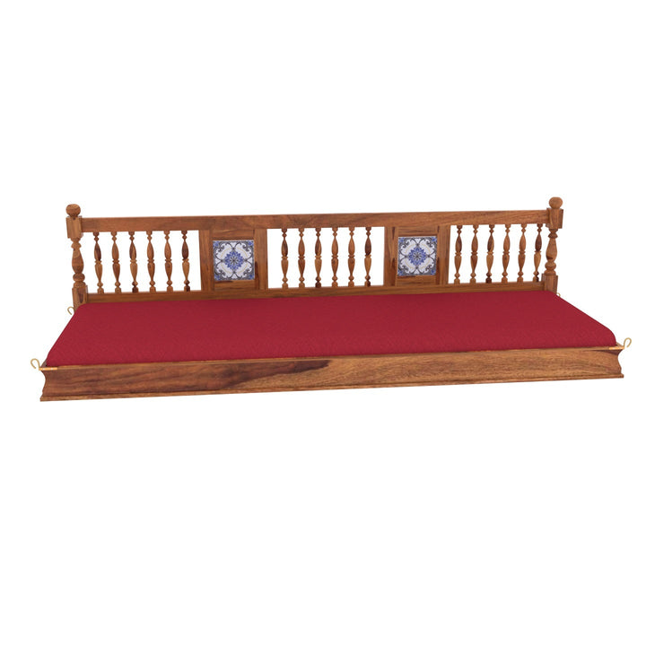 Aisha Classic Flower Tiled Modern Wooden Swing for Home