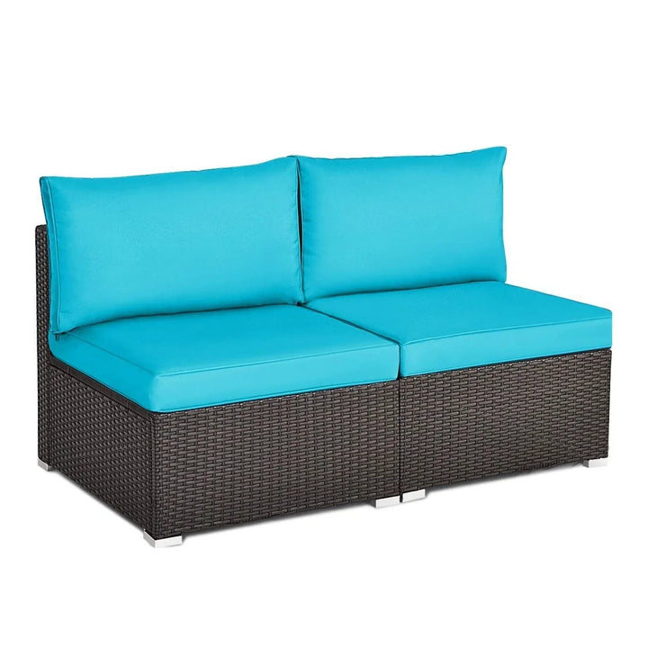 Juana 2-Piece Outdoor Wicker Armless Sofa
