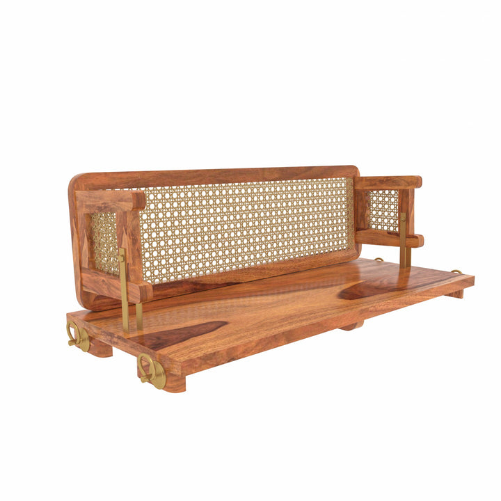 Maira Classic Reversible Cane Back Wooden Handmade Swing for Home