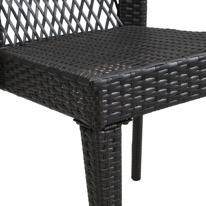 Aminata Outdoor Rattan Wicker Patio Dining Chairs