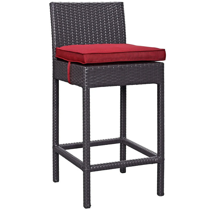 Volta Outdoor Patio Bar Sets 4 Chairs and 1 Table (Dark Brown)