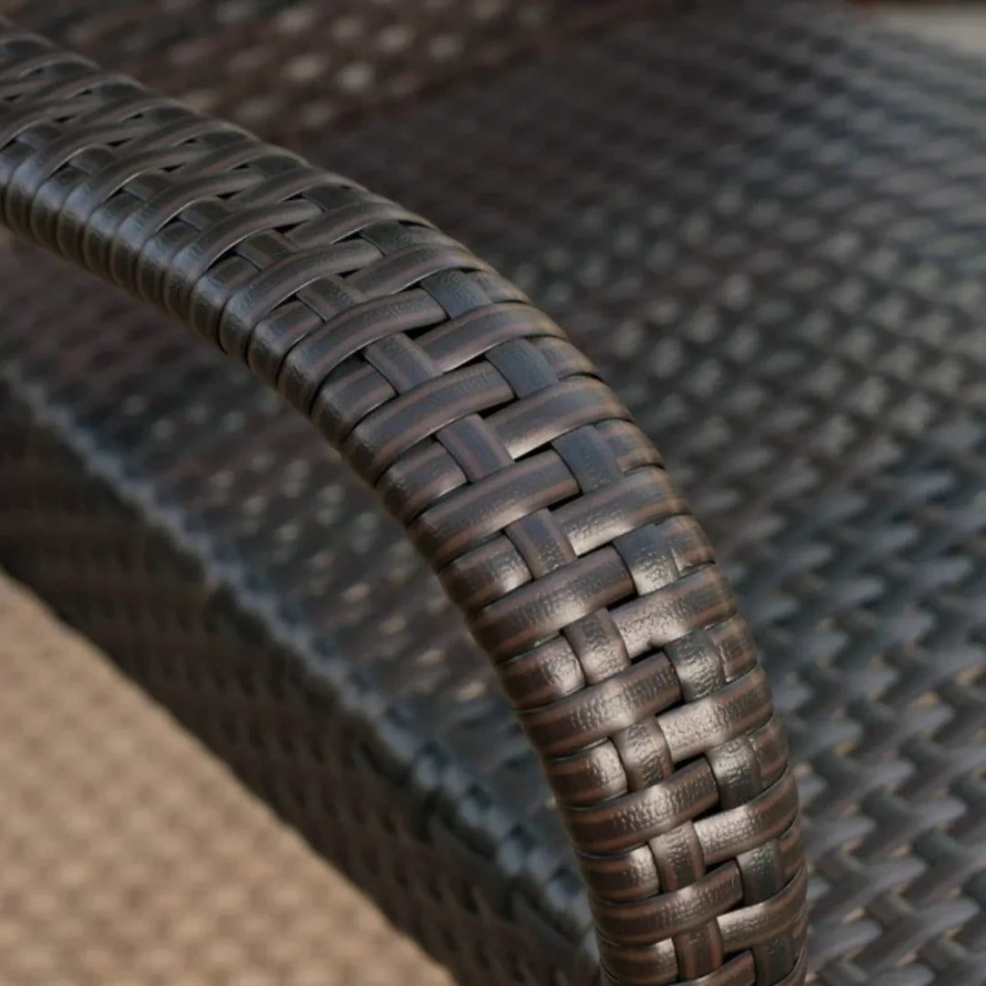 Fawzia Outdoor All-Weather Resistant Rattan Wicker 6-Piece Dining Set