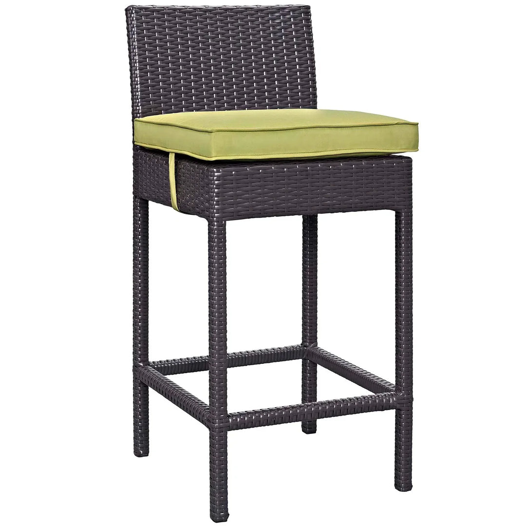 Lomeo Outdoor Patio Bar Sets 4 Chairs and 1 Table (Dark Brown)