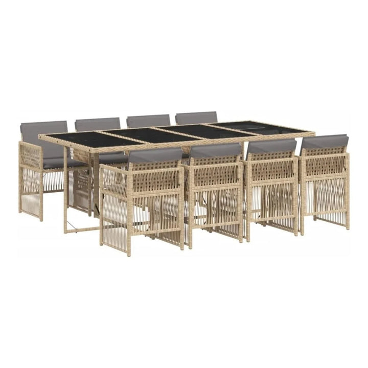 Lene Outdoor Rattan Wicker Dinning Set 9-Piece