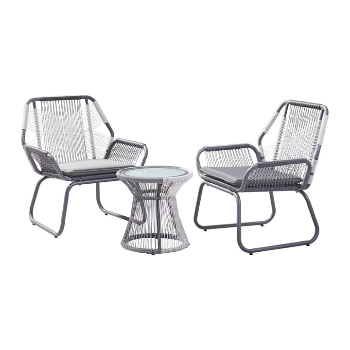 Elara Outdoor Rope Double Tone 3-Piece Patio Set
