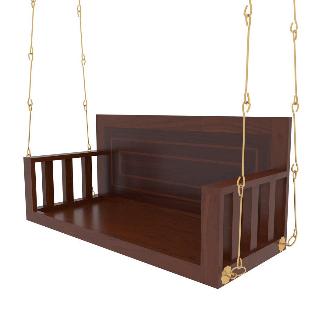 Elina Southern Western Dark Finished Wooden Handmade Swing