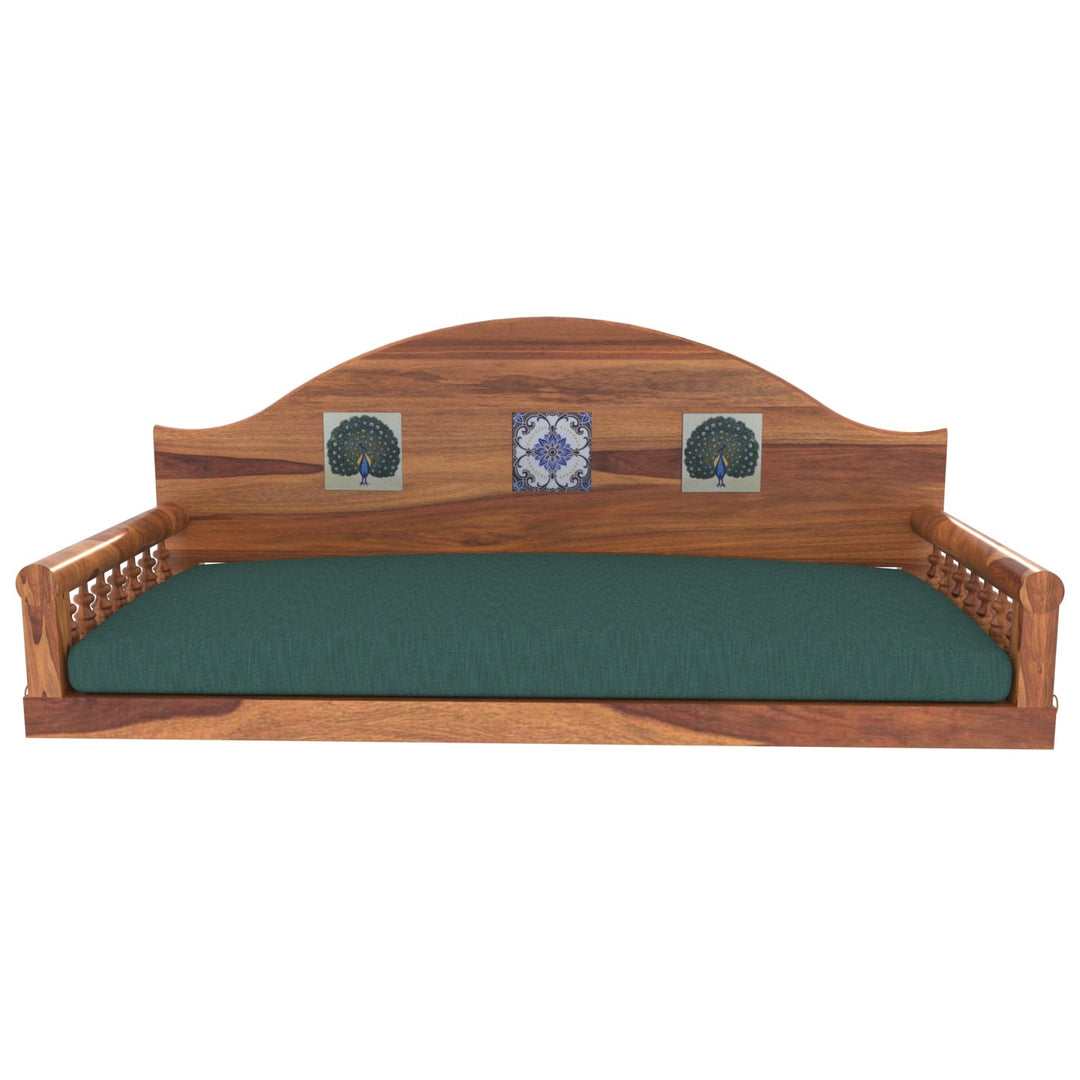 Amaira Traditional Antique Tiled Handmade Wooden Swing for Home