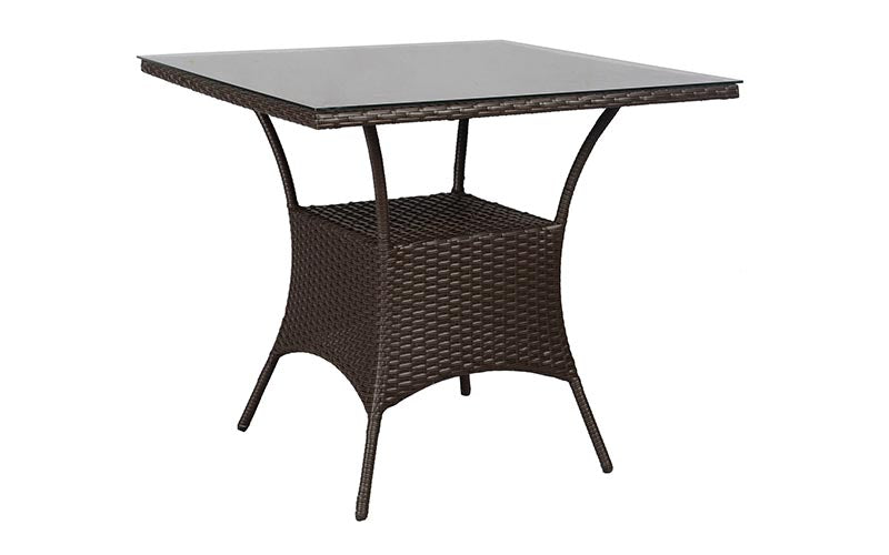 Kaddu Outdoor Patio Seating Set 4 Chairs and 1 Table Set (Dark Brown)