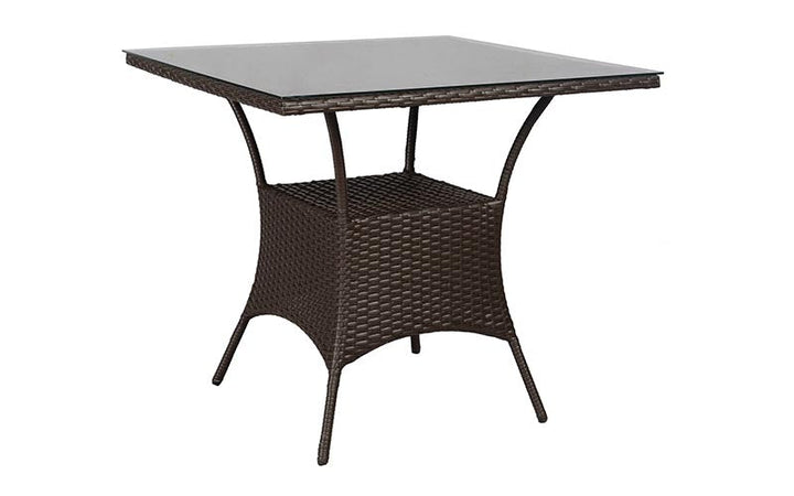 Kaddu Outdoor Patio Seating Set 4 Chairs and 1 Table Set (Dark Brown)