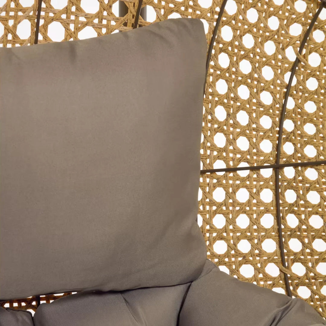 Daniela Egg Swing Chair (Beige and Dark Grey)