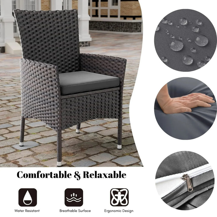 Hansika 10-Piece Outdoor Patio Rattan Dining Set