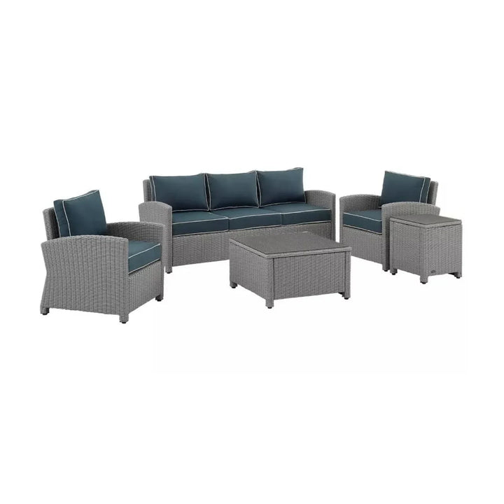 Ulani Outdoor Wicker 5-Seater Sofa Set