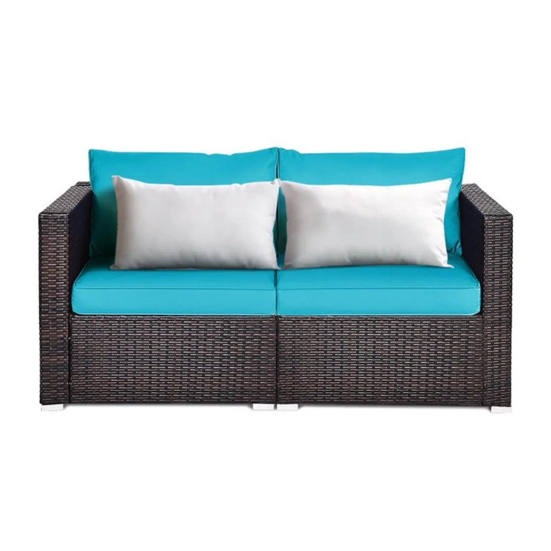 Brinda Outdoor All-Weather Rattan Wicker Double Seater Sofa