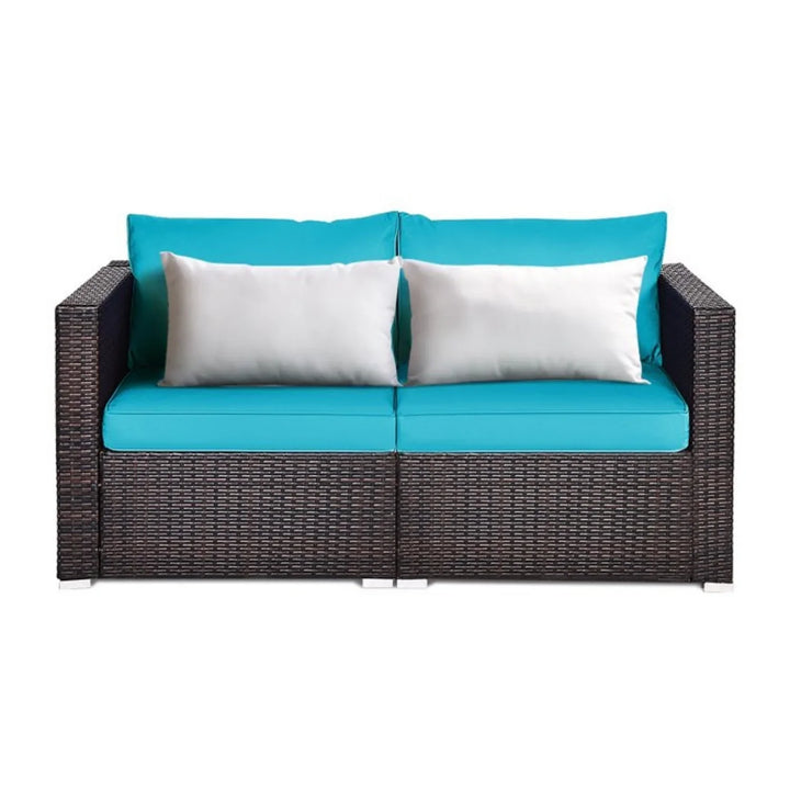 Brinda Outdoor All-Weather Rattan Wicker Double Seater Sofa