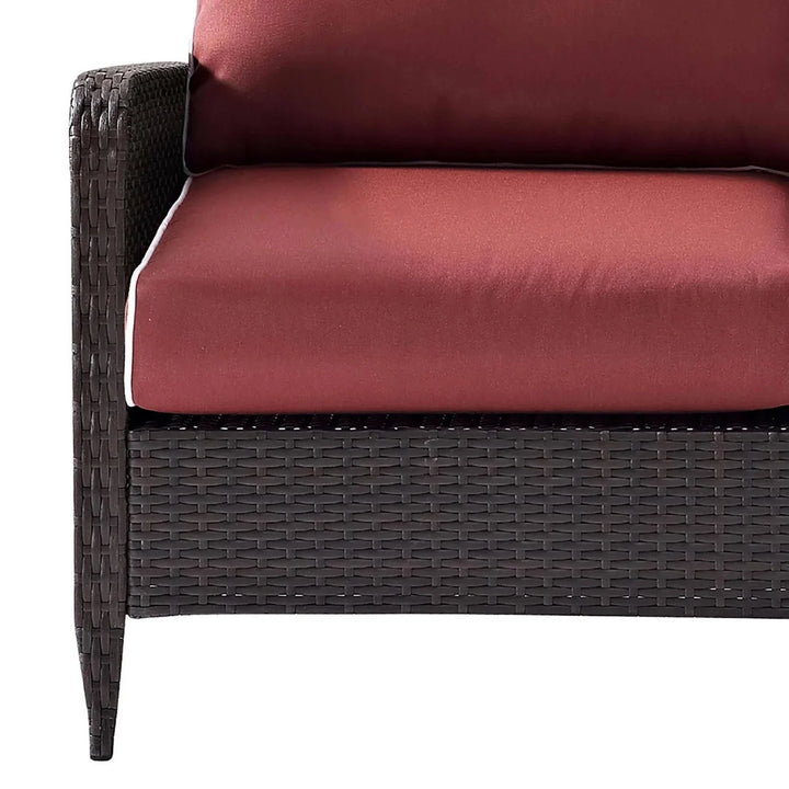 Outdoor Wicker Single Seater Loveseat Sofa