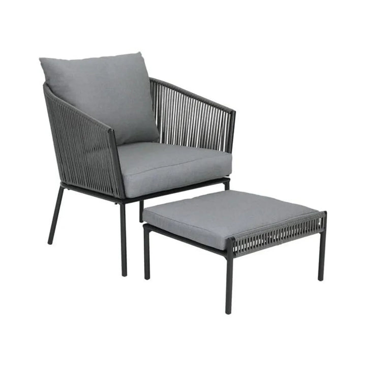 Harini Outdoor 5 Piece Rope Patio Sofa Set (Grey)