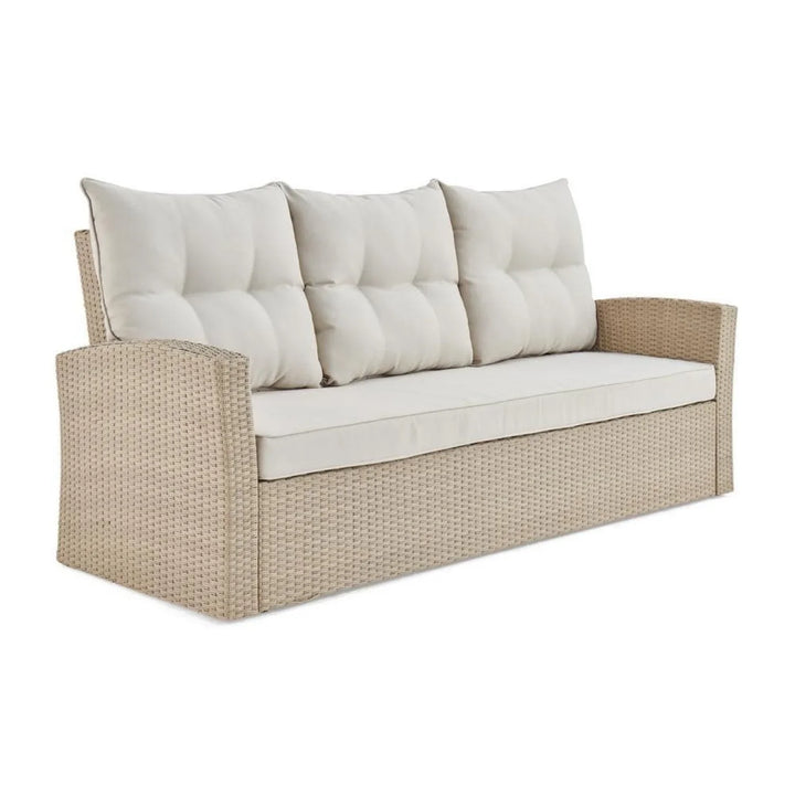 Yue 3-Seater Outdoor Rattan Wicker Patio Sofa