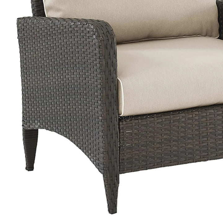 Hemangini Outdoor 4 Piece Patio Wicker Furniture Set
