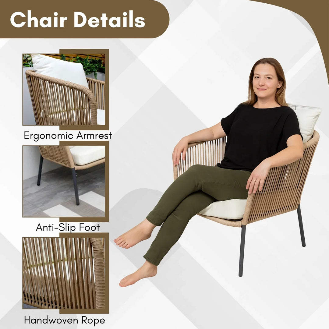 Madison 5-Seater Outdoor All-Weather Rope Sofa Set