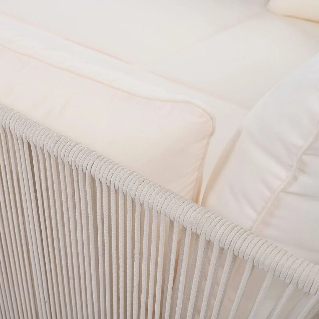 Njeri Outdoor Rope 2 Seater Patio Daybed With Side Table