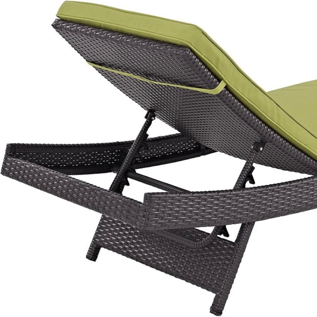 Jutta Outdoor Rattan Wicker Chaise Lounger For Poolside