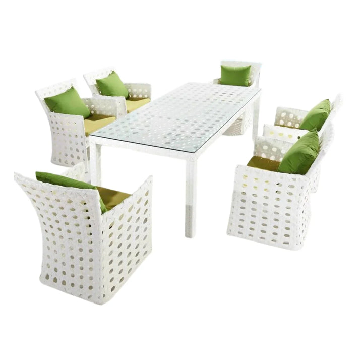 Peyton 7-Piece Outdoor Rattan Wicker Dinning Table Set