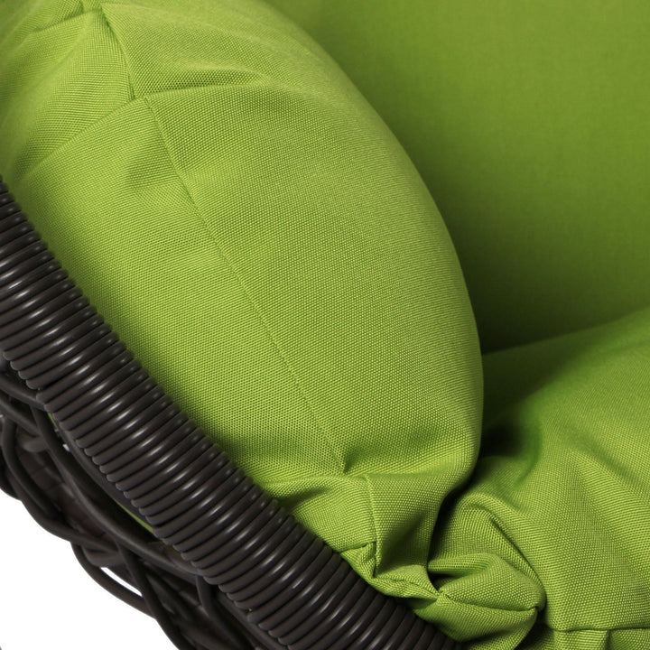 Bartolomeo Single Seater Hanging Swing With Stand For Balcony , Garden Swing (Dark Brown)