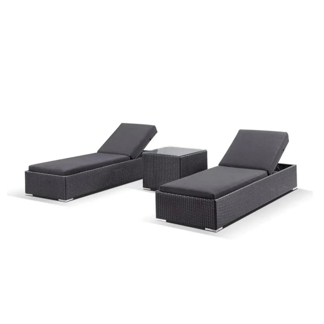 Outdoor Wicker Lounge Chairs Set of 2