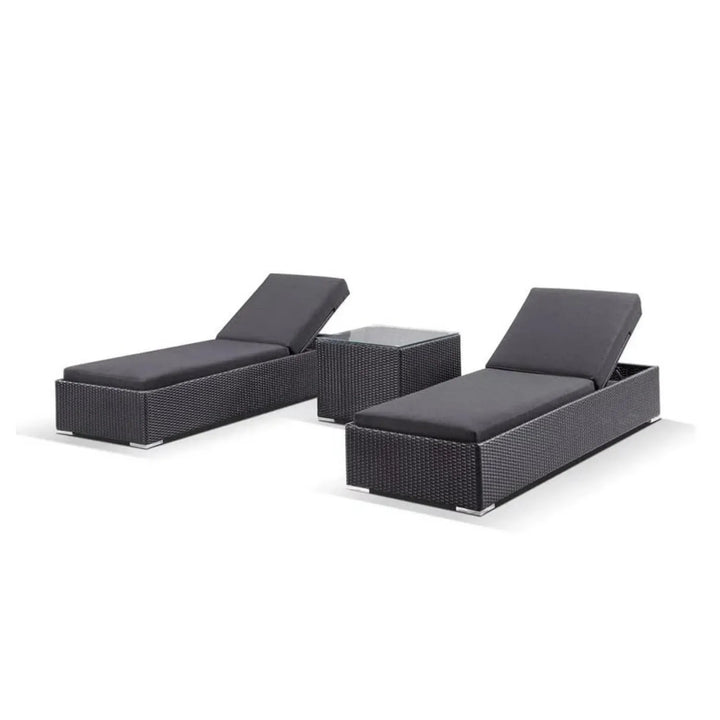 Outdoor Wicker Lounge Chairs Set of 2