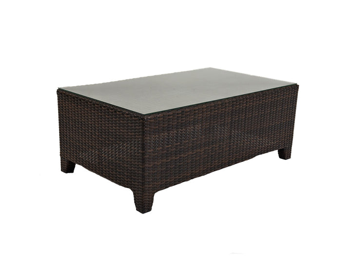 Alfonsoo Outdoor Patio Sofa Set 5 Seater and 1 Center Table (Dark brown)