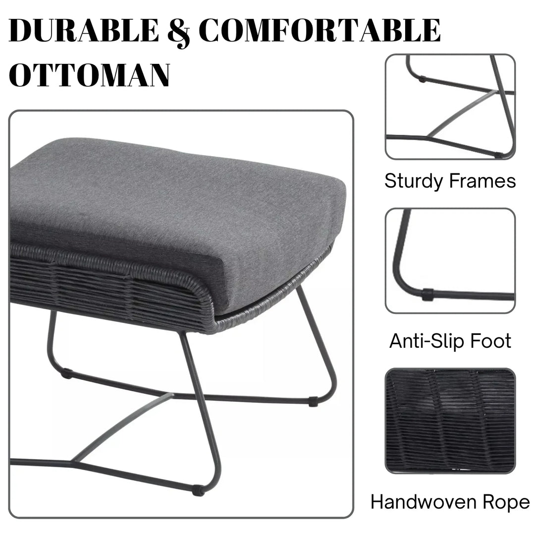 Maha Outdoor All-Weather Rope Footstool