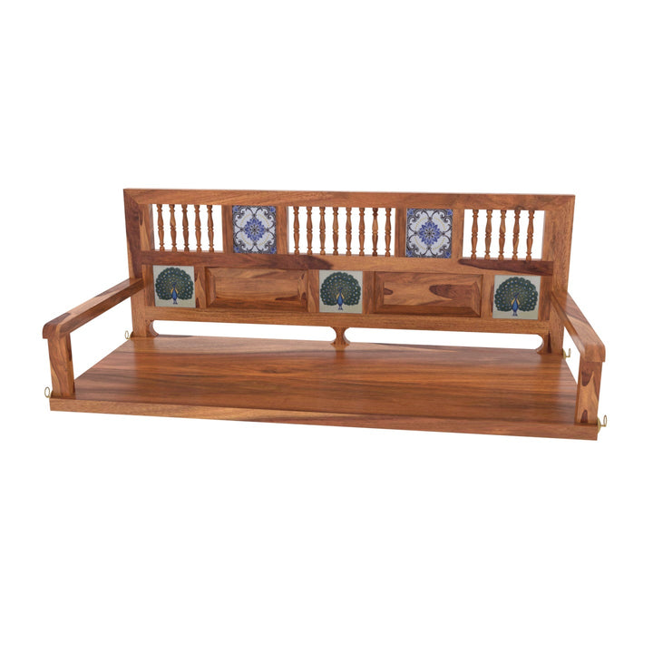 Alisha Luxurious Premium Tiled Handmade Wooden Swing for Home