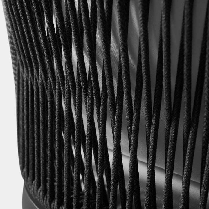 Bilge Outdoor Patio Bar Chair 1 Chair For Balcony Braided & Rope (Black)