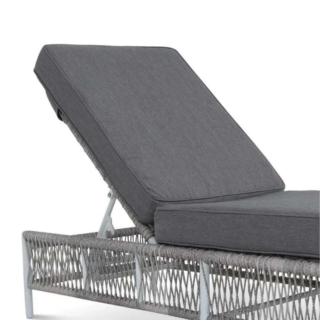 Fiora Outdoor Rope Lounge Chairs Set of 2 with Thick Cushions