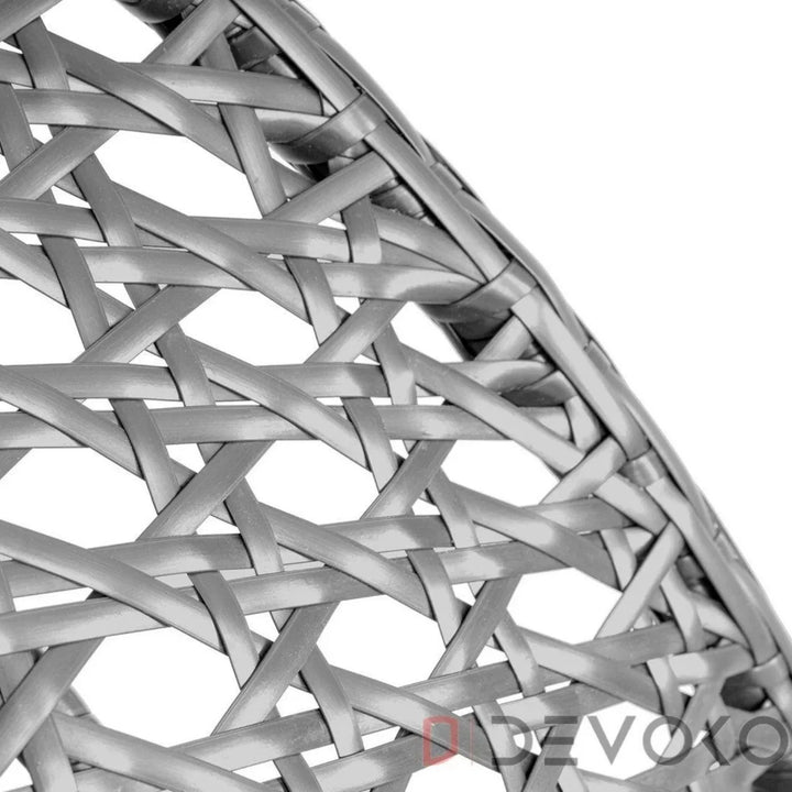 Jia Double Seater Rattan & Wicker Swing (Grey)