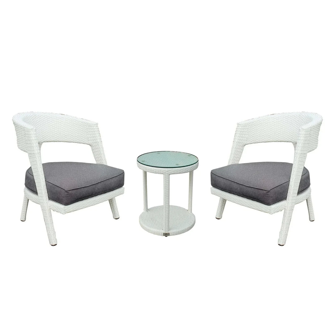 Frieda Outdoor Rattan Wicker 3-Piece Patio Set