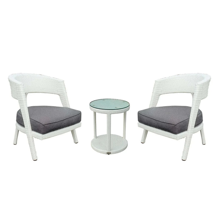 Frieda Outdoor Rattan Wicker 3-Piece Patio Set