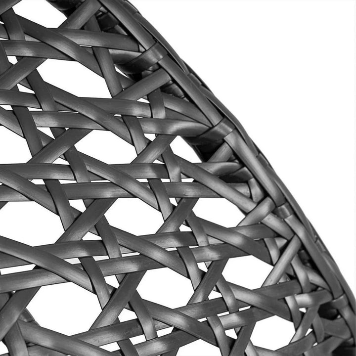 Hai Double Seater Rattan & Wicker Swing (Black & Grey)