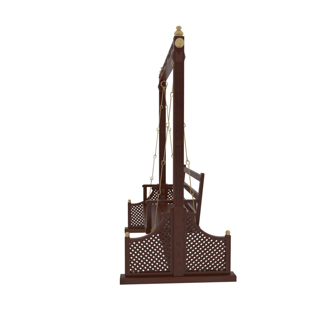 Ishita Vintage Southern Dark Finished Wooden Handmade Swing
