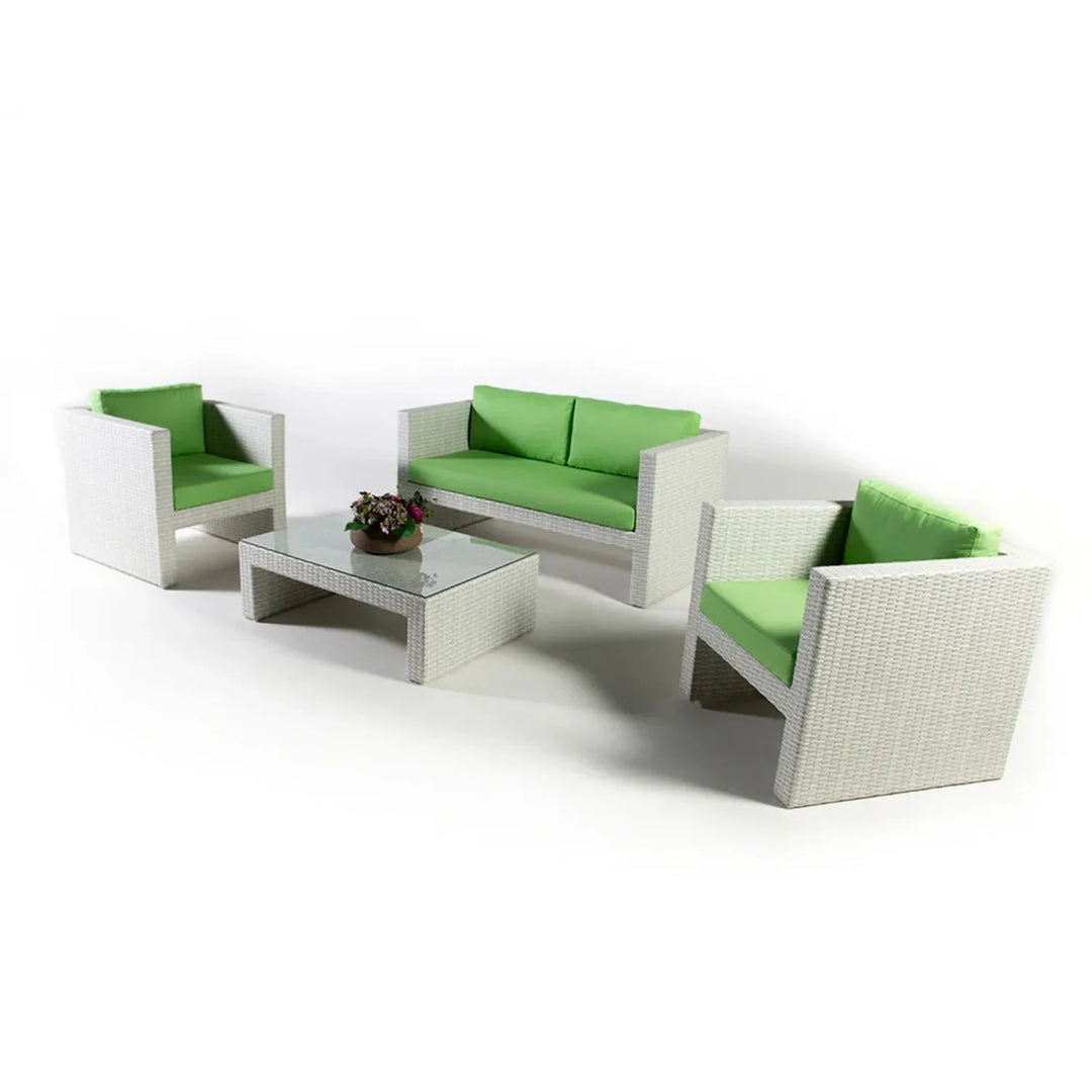 Pilar 4-Piece Outdoor Rattan Wicker Patio Sofa Set