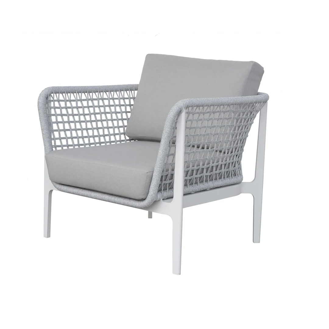 Fadad Outdoor Garden Balcony Sofa Set  2 Seater, 2 Single seater and 1 Center Table Set, Braid & Rope(Grey)