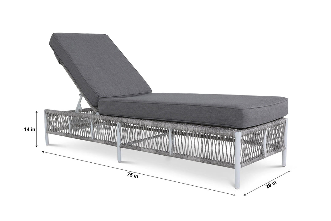 Jerome Outdoor Swimming Poolside Lounger Set of 2  (Grey)