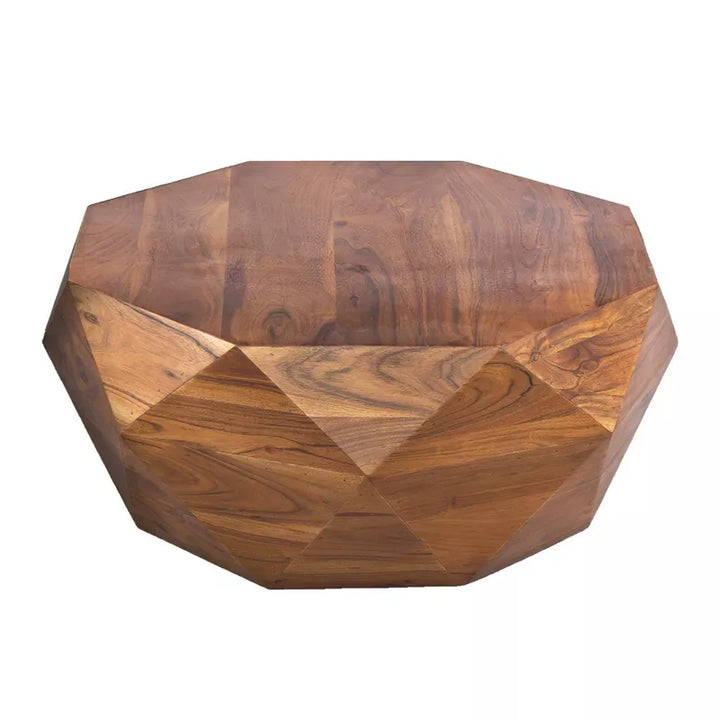 Amira Triangle Pattern Sheesham Wood Coffee Table for Living Room