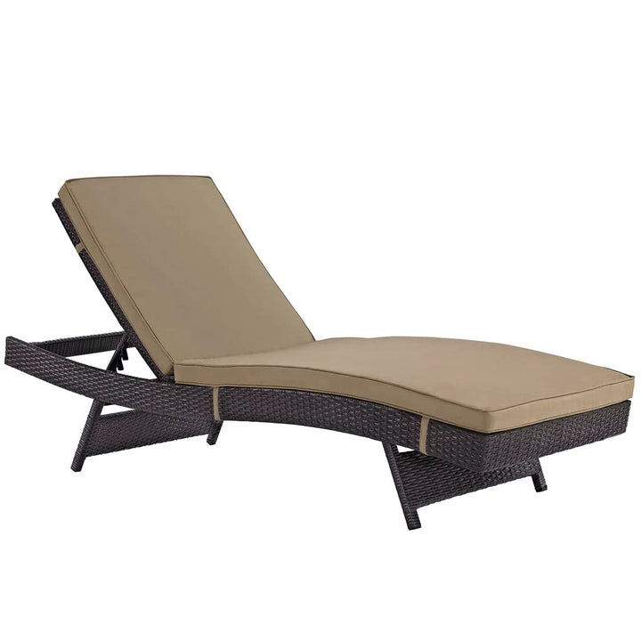 Justy Outdoor Swimming Poolside Lounger (Dark Brown)
