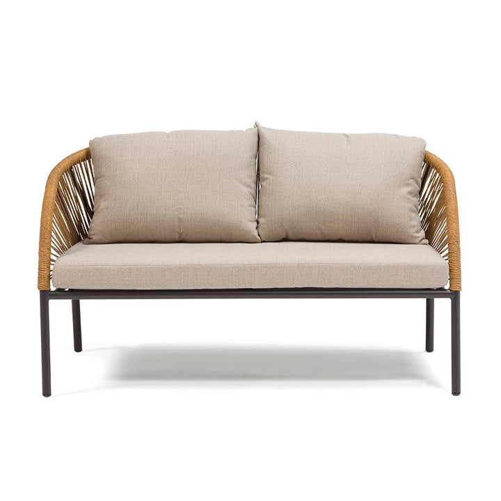 Willa Outdoor Sofa Set 2 Seater , 2 Single seater and 1 Center Table Set (Beige) Braided & Rope